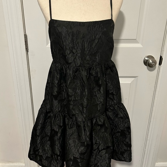 J Crew Factory NWT black brocade tapestry style party holiday dress size 8 - Picture 3 of 13